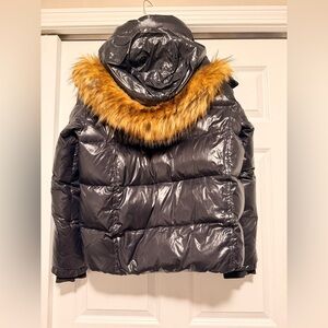S13 Shiny Black Puffer Jacket